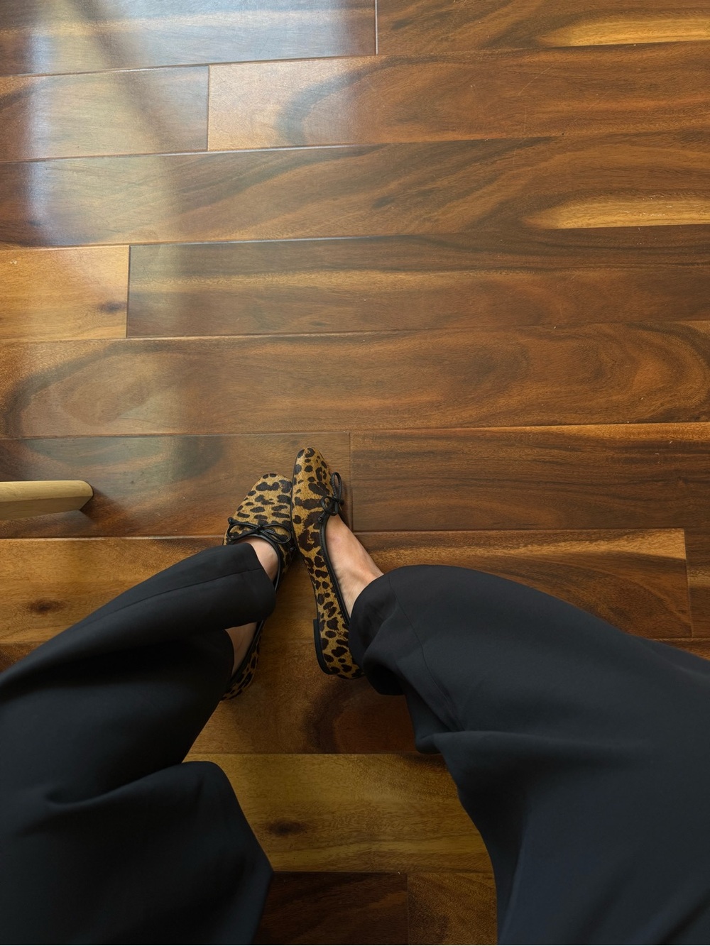 SCHUTZ Leopard-Print Ballet calf hair flats